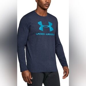 Under Armour Blue Long Sleeve Tee Moisture-Wicking
